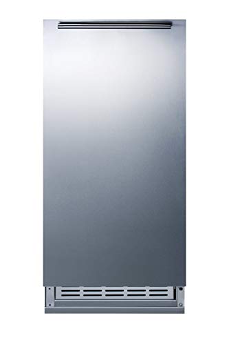 Summit Appliance 15 in. 12 lb. Built-In Ice Maker in Stainless Steel