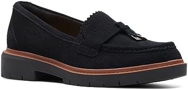 Clarks Women's Westlynn Bella Loafer, Black Suede, 9 | Image 3