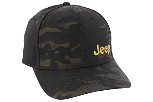 Jeep Officially Licensed Black Camo Hat | Structured Snapback Cap for Men | Ripstop Fabric - Image 3