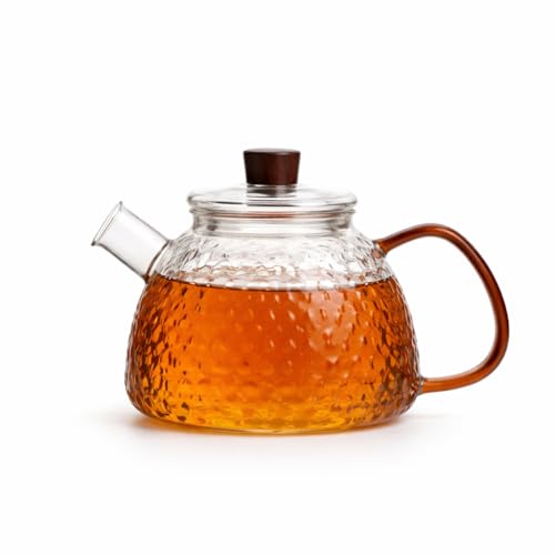 Point-Virgule théière avec filtre en verre borosilicate martelé 1000ml