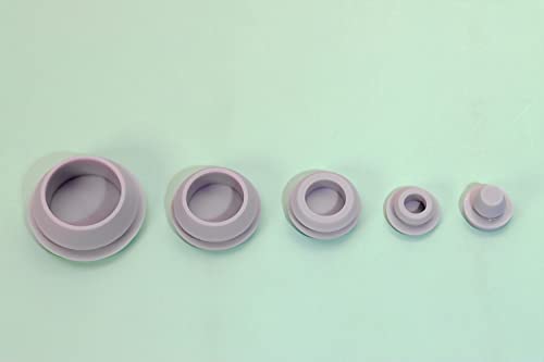 Image of ONLYKXY 5 Pcs Silicone Round Snap in Type Locking Furniture Hole Plugs Button Protective Cover Cap Head (Grey) (25MM(0.98inch))