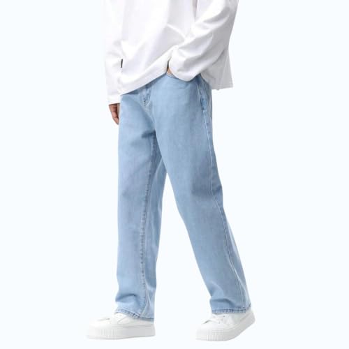 Image of Men Jeans || Baggy Fit Jean's for Man || Loose Fit High Rise Denim || Non Stretchable Casual Wear Jean,s || Dance Rap Rapping Style Pant for Men || Denim Cotton Jeans