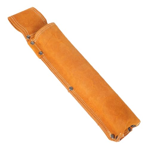 ULTECHNOVO Soporte de Almacenamiento de electrodos Kit uñas Tool Bag Kit ferramentas Bolsa de Varilla de Soldadura transportador cajón riñonera portaelectrodos Bolsa de Soldadura Cuero Orange