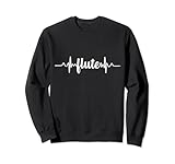 Flute Heartbeat ECG | Flutist Flautist | Woodwind Instrument Sweatshirt