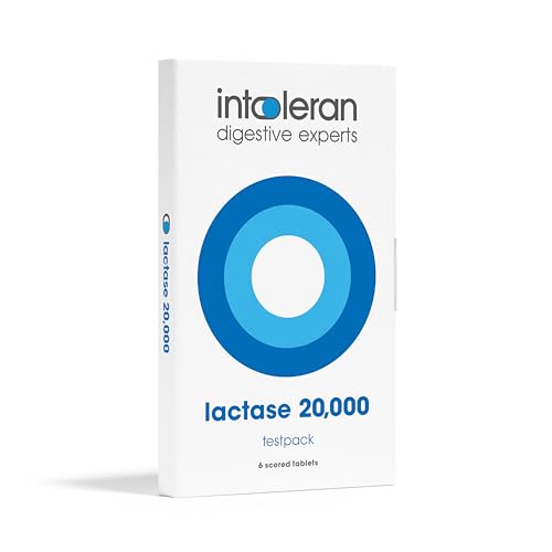 Intoleran Lactase 20 000 Digestive Enzymes Testpack - 6 Scored Tablets | Supplement for Lactose Intolerance | Lactase Enzyme That Helps Digest Dairy | Highest Dosed & Fast Acting | Pure & Vegan