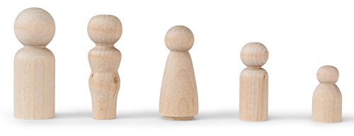 Koalabu AN-8T9H-CADR Natural Unfinished Wooden Peg Doll Bodies thumb #3