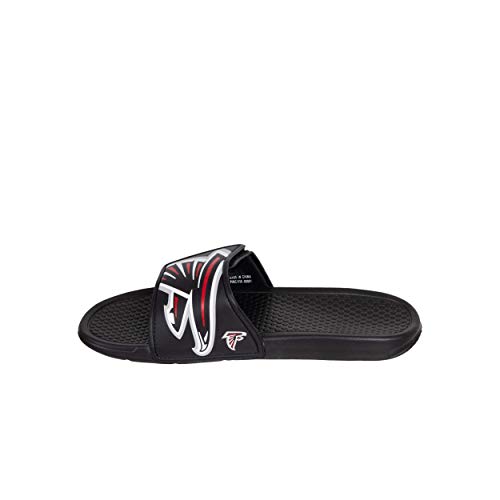 Image of FOCO mens NFL Team Cropped Big Logo Shower Sport Slide Flip Flop Sandals