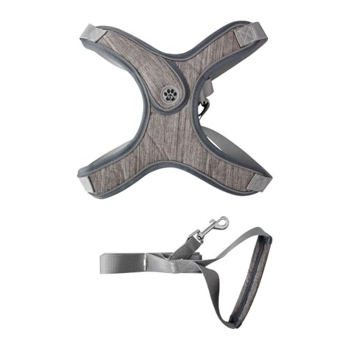 Coleira Peitoral para Cachorros Ajustável com Guia de Passeio (Mescla, M)