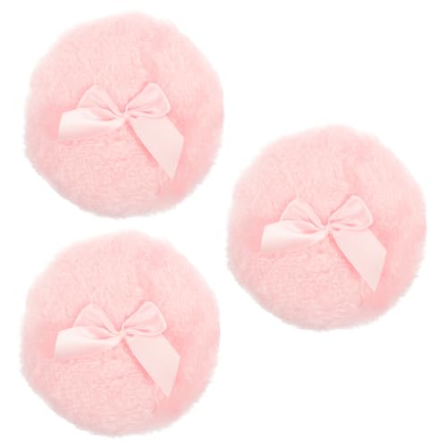 LIFKOME 3Pcs Body Powder Comfortable Bowknot Design Fluffy Touch for Mom Use for Travel Home Application