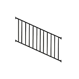 Weatherables Stanford Railing Kit – Aluminum Indoor & Outdoor Stair Railing Kit for Concrete Steps or Wooden Stairs, Made with Durable & Low-Maintenance Black Powder-Coat Finish (36 in. H x 6 ft. W)