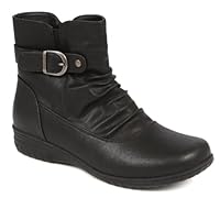 Pavers Buckle-Detailed Ankle Boots