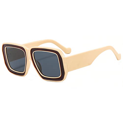 Image of Square Sunglasses For Women Men Trendy Fashion Rectangle Sunglasses Uv Protection Retro Vintage Womens Sunglasses