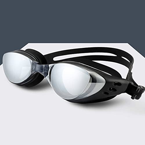 GYBBHia Gafas de natación Myopia Hombres y mujeres Anti-niebla Profesional Impermeable Silicone Piscina Gafas de natación Adult Eyewear(3-Pack)