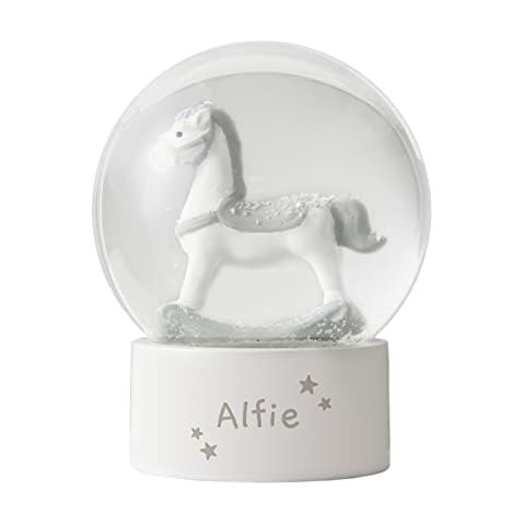 Personalised Glitter Snow Globe Rocking Horse Cover