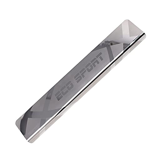 Image of GFX Car Door Sill Guard - Stainless Steel, Protects Painted Edges from Scuffs or Scratches Compatible with Eco Sports Set of 4Pcs (After-Market) Model - 2017 to 2018