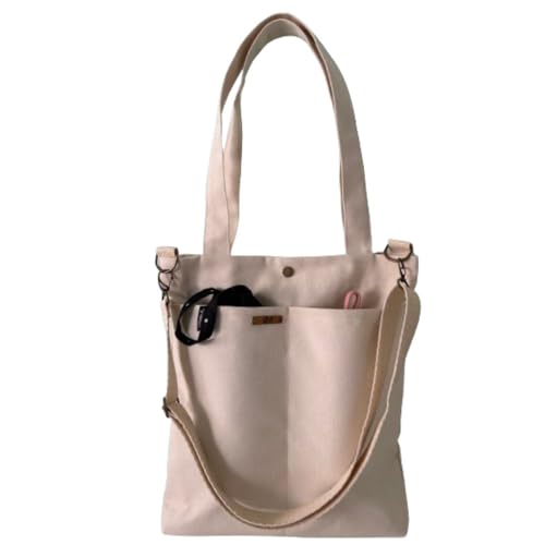 Bolsa ecobag em lona, com alças de ombro e transversal, removível e ajustável.