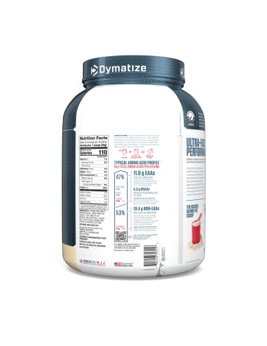 Dymatize Iso 100 Whey Protein Powder With 25G Of Hydrolyzed 100% Whey Isolate, Gluten Free, Fast Digesting, Gourmet, 3 Pound, Vanilla, 3 Pound , 48 Oz #TOP1