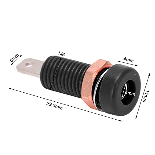 Image of 10pcs 4mm Banana Jack Socket Mount Binding Post Connector Adapter Panel Banana Jack Connector Panel for Electronic Instrument (Black)