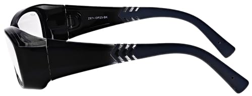 Phillips OP-23 Lead Glasses - 0.75mm Pb X-Ray Radiation Eye Protection, Rubberized Temple Bars