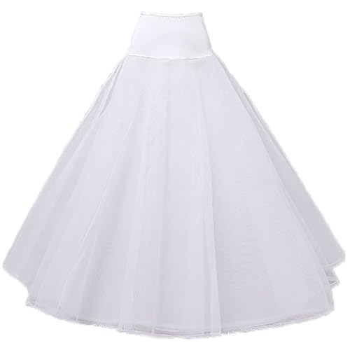 A-Línea Enaguas Enteras, Enagua Aros Crinolina para Vestidos de Novia Boda Faldas, A-Line Wedding Petticoat Underskirt, Cancan enaguas cancán, enaguas de la boda, Accesorios de la Bodas(Blanco,32)