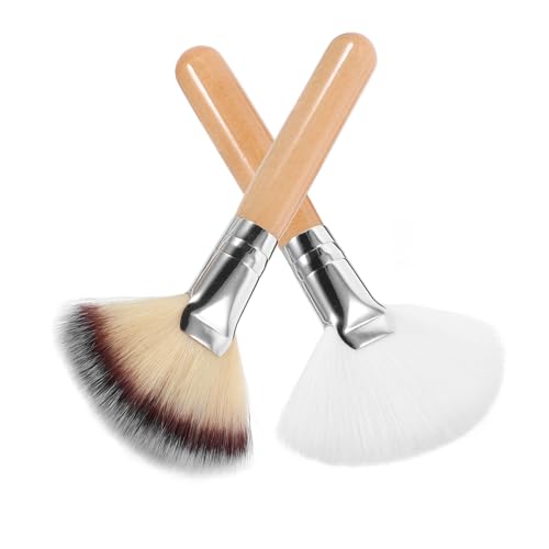 FOMIYES Professional Makeup Tools Kit 2 Pack Loose Powder Brush for Face Application