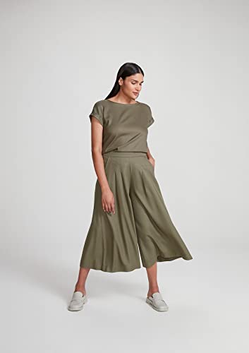 Calça Básica Feminina Cintura Alta Pantacourt - Verde XP