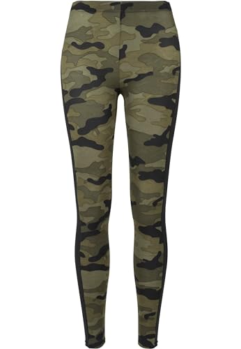 Urban Classics Damen Dames Camo Streep Leggings, Schwarzgrau, XL EU