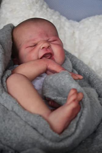Reborn Baby Puppen lebensechte Neugeborene Puppen mit geschlossenen Augen Vinyl Geburtstagsgeschenke mit weichem Tuch… – Bild 3