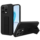 Compatible for Doogee N55 / N55 Pro / N55 Plus Phone Case, Hide Folding Kickstand Wrist Strap Stand [Support Magnetic Car Mount] Wristband Protective Cover Case for Doogee N55/N55 Pro/N55 Plus - Black