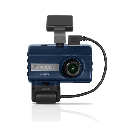 Minolta MNCD337N 2-Channel 1080P Dash Camera w/3.0 LCD + Interior Camera