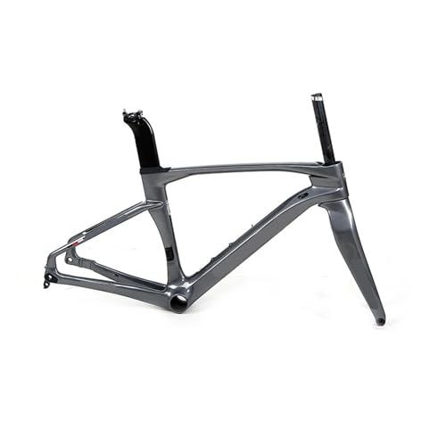 Genérico Bicicleta con Cuadro de Carbono for Carretera, cableado Interno for Todos los Cables(Gray)
