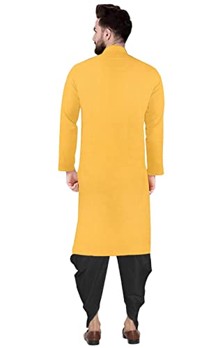 Image of Trustous Mens Cross Kurta Dhoti Set In Cotton