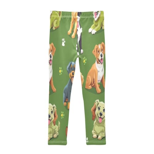 Toddler Girls Leggings Printed Yoga Pants Leggings Brown Black Dog for Kids2