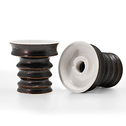 Hookah Bowl Phunnel Shisha Head - Kitosun Hookah Accessories Shisha Bowl with Glaze Good for All Shisha Flavors Smoking Like Al Fakher,Starbuzz 15g Tobacco HMD Compatible (Rust-Iron)