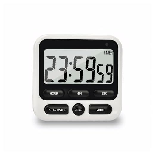 Digital Kitchen Timer 24 Hour Clock and Alarm Function with Silent or Alarm Manual Switching Count UP or Down and Memory Function for Cooking, Baking, Meeting