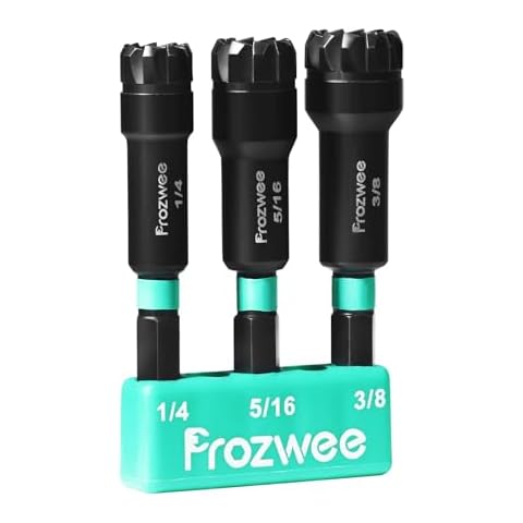 Prozwee 1/4"& 5/16"& 3/8" Hex Nut Driver with Saw-Tooth,1/4" Hex Quick Change Shank,Patented Design Sawtooth for Remove Sealant and Stubborn Oil Dirt On the Surface Of The Nut, etc. Cover