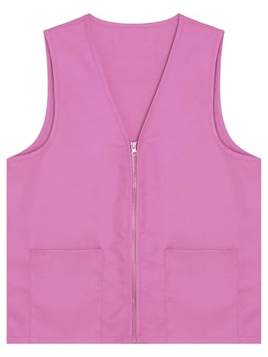Kids Volunteer Activity Vest Boys Girls Front Zipper Side Pockets Waistcoat Waiter Bartender Uniform4