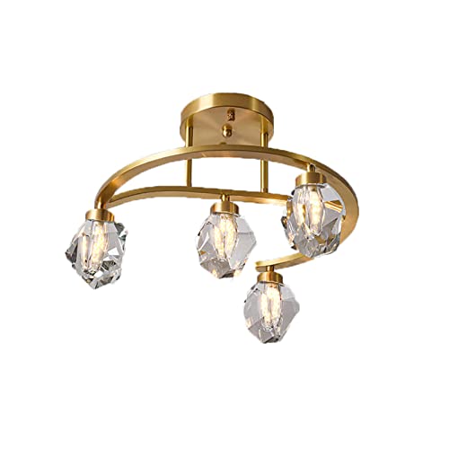 Chandelier de plafond or vintage résolvant le manque de luminosité