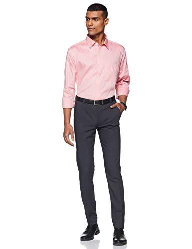 Image of Raymond Medium Red Slim Fit Cotton Shirt