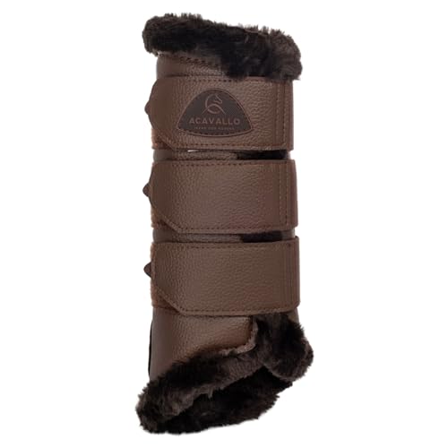 Bottes de brossage arrière Acavallo en similicuir marron taille L - 2