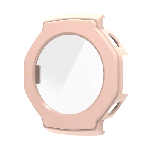 Image of Removable Screen Protector Watch Case Cover Compatible with Amazfit | Realme | Redmi Anti Scratch 360 Full Bumper Cover Shockproof Cases for Men and Women (Amazfit T-Rex 3 (Pink))