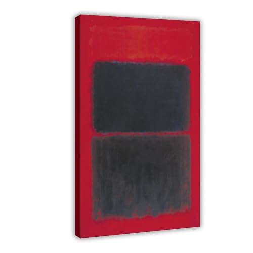 Toile Mark Rothko rouge clair sur noir pour égayer un bureau trop sombre