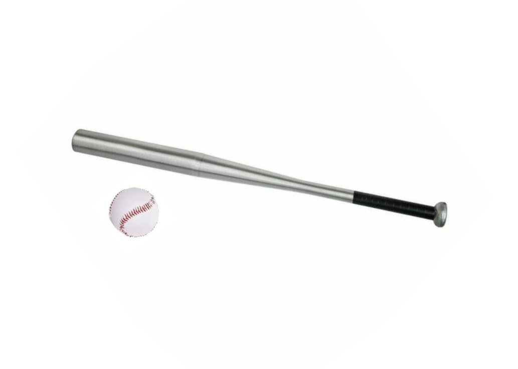Baseballschläger aus Holz oder Aluminium in 9 Längen Silber Alloy Bat Softball