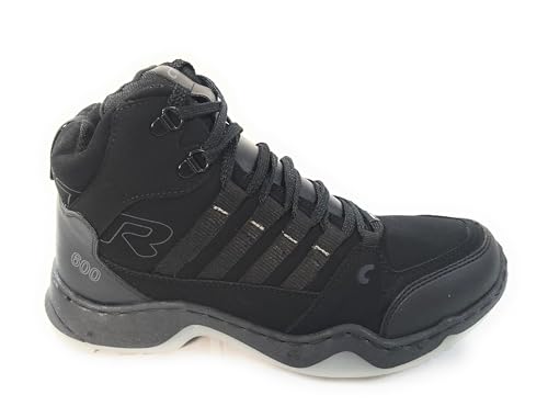 Image of ADD GEAR Coasters CTR - HIGH Ankle - Trekking Waterproof Shoes Anti-Skid Hiking, Sahyadri Mountain Boots for Men and Women in Action - RUB-600 (Black)