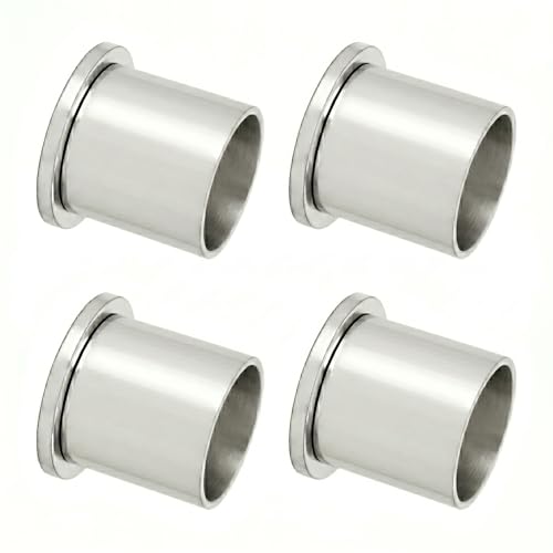 Image of Stainless Steel Wall to Wall Bracket for Curtain and Wardrobe Rod, Rust-Resistant with Strong Hold (Pack of 4, 25 mm)
