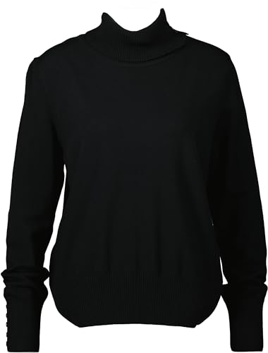 Rabe Damen Langarm Rollkragen - Pullover schwarz (DE/NL/SE/PL, Numerisch, 42, Regular, Regular, schwarz)