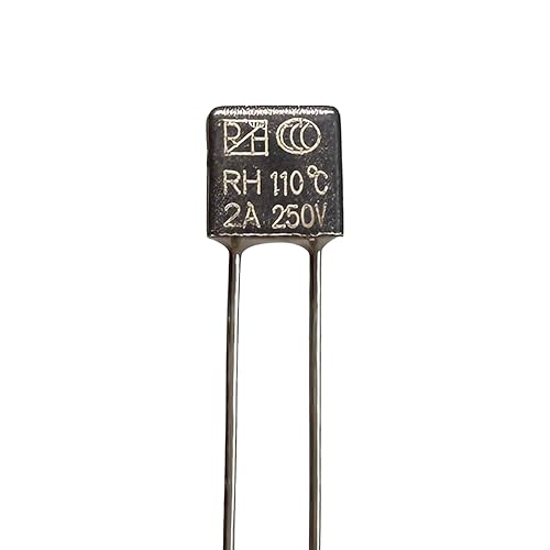 10PCS Temperature Cutoff Fuse Control Thermal Fuse 250V 2A 110°C for LED Light Overheat Protection, Non-Resettable Safety Fuse