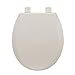 Toilet Seat Elongated White Flat Toilet Seat Cover with Quick Release Easy Clean Hinges, Comfortable Fit for Standard Toilets, Perfect for Home Bathroom Upgrades, Apartments and Guest Restrooms