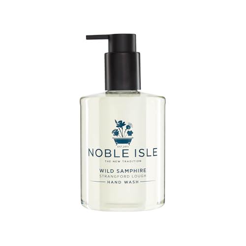 Noble Isle Hand Wash | Luxury Wild Samphire Hand Wash Liquid Soap For Men & Women | Organic, Vegan Friendly, Real Perfume, Britain In A Bottle Hand Soap | Made In The UK - 250ml