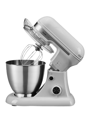 Image of Geek Chef 3-IN-1 Stand Mixer, 4.8QT, 12 Speeds Tilt-head Food Mixer with Dough Hook, Whisk, Beater and Digital Scale with App, Gray